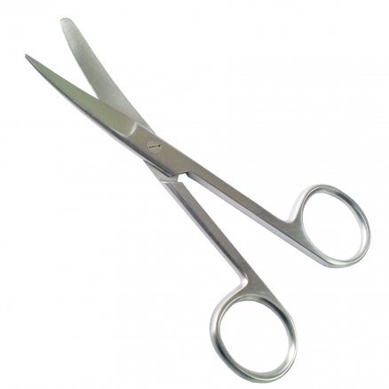 Ножиці з одним гострим кінцем по Standard, операційні, зігнуті. Довжина 11,5 см